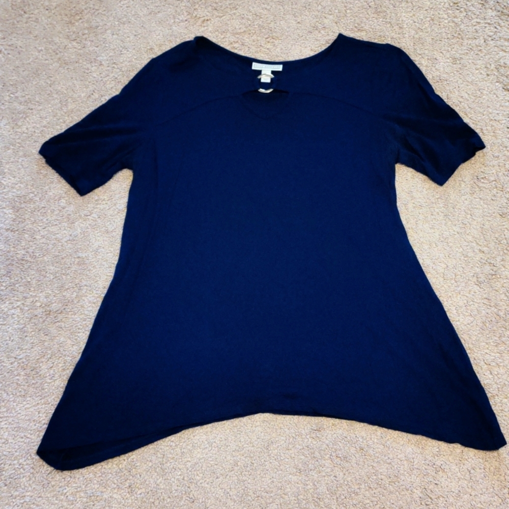 Dana Buchman Navy Blouse